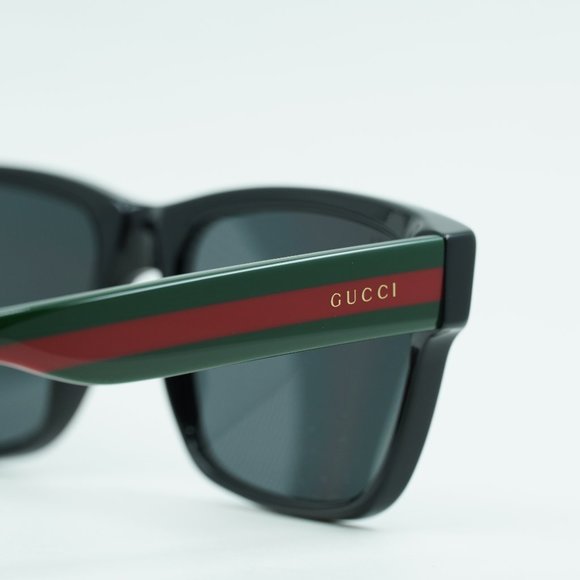 FINAL PRICE NEW GUCCI GG0340S 006 BLACK/MULTICOLOR GREY MENS SUNGLASSES - Picture 8 of 11